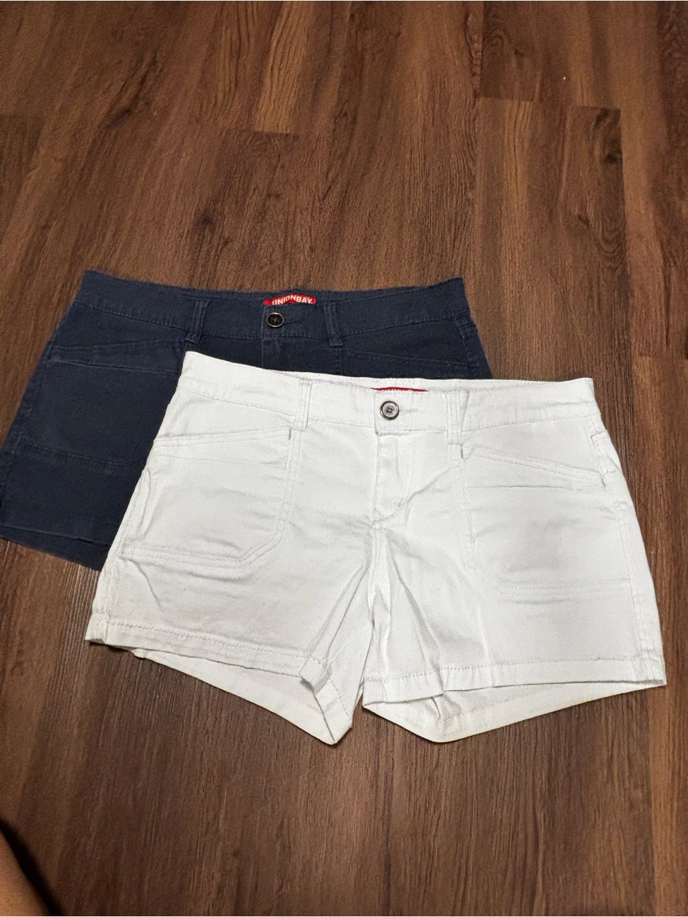 Union Bay, size 13, Classic Shorts, 2 quantity, White & Navy